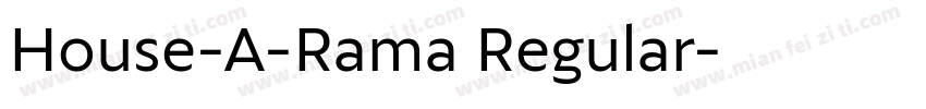 House-A-Rama Regular字体转换